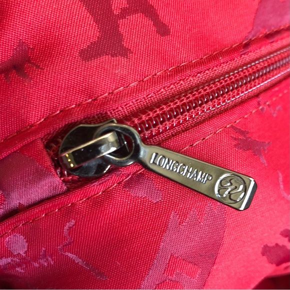 Vintage Longchamp Red Leather Purse - Picture 10 of 15